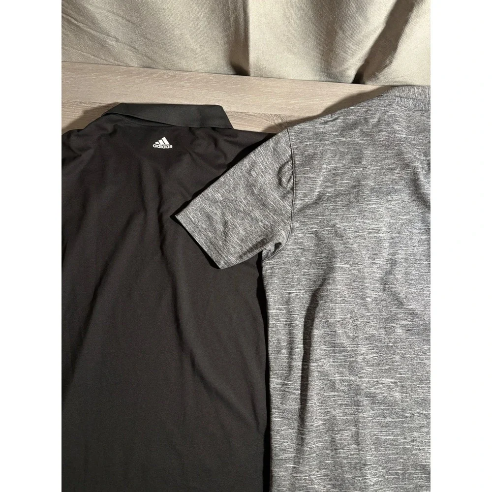 Mens Golf Polo Shirt Bundle Adidas‎ Climalite Greg Norman Play Dry XL Black Grey